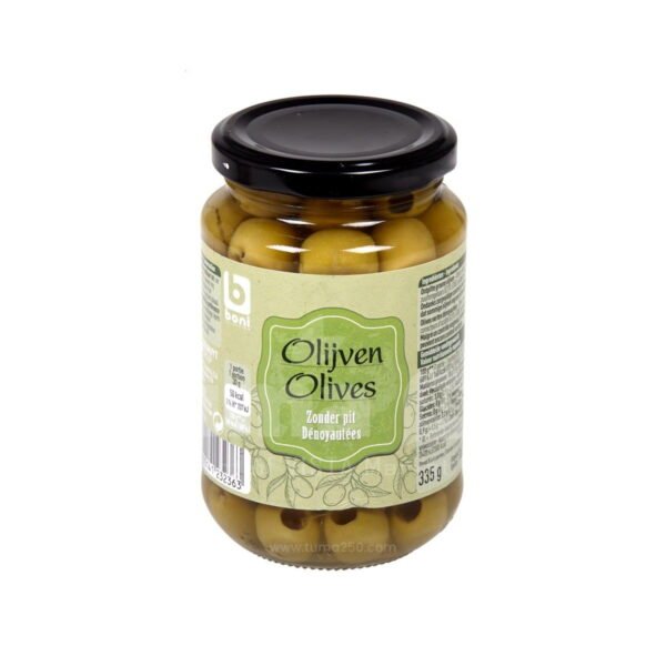 Boni Green Pitted Olives 335g