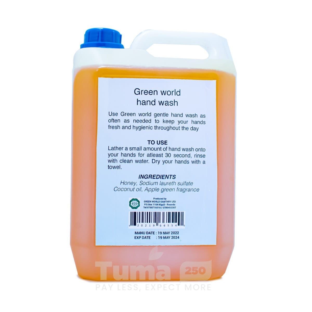 Green World Sanitary Gentle Liquid Hand Wash -5L - Image 2