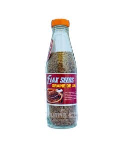 Flax Seeds In Glass Bottle  (Graine de lin)