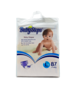 Baby Steps Large Diapers 9-18kg (87pcs)