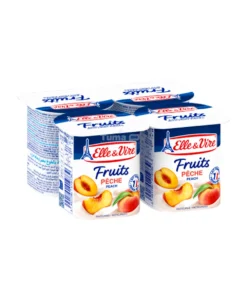 Elle & Vire Peach Fruit Yoghurt 125g - Image 2