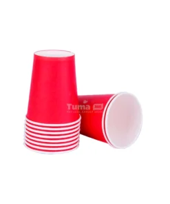Disposable Red Paper Cups Without Cover 500ml