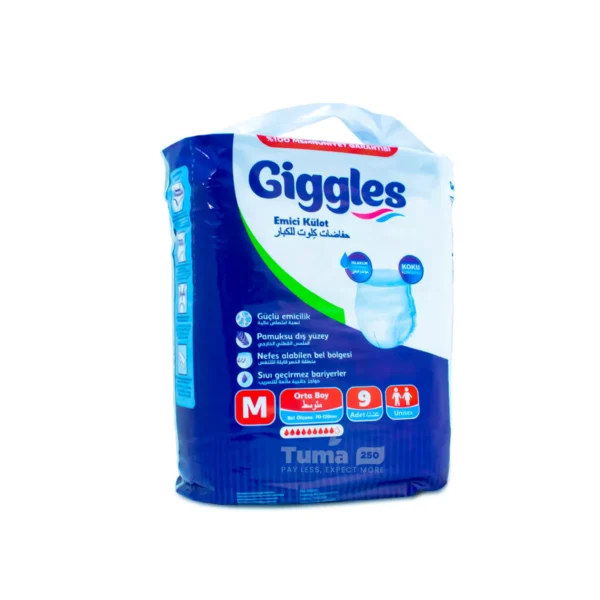 Giggles Adult Diapers (M) 9pcs