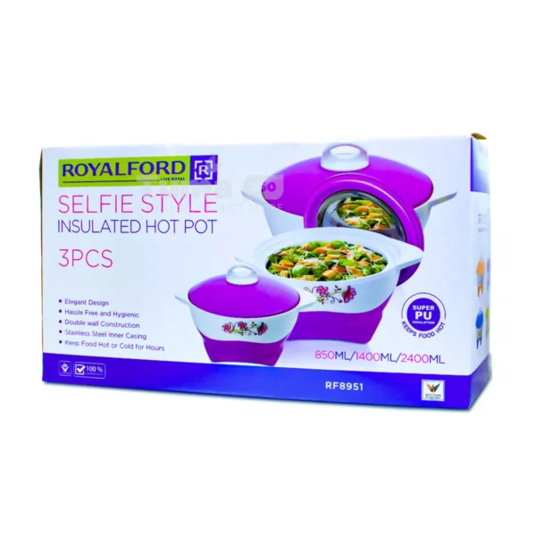 Royalford Insulated Hot Pot Set -3pcs