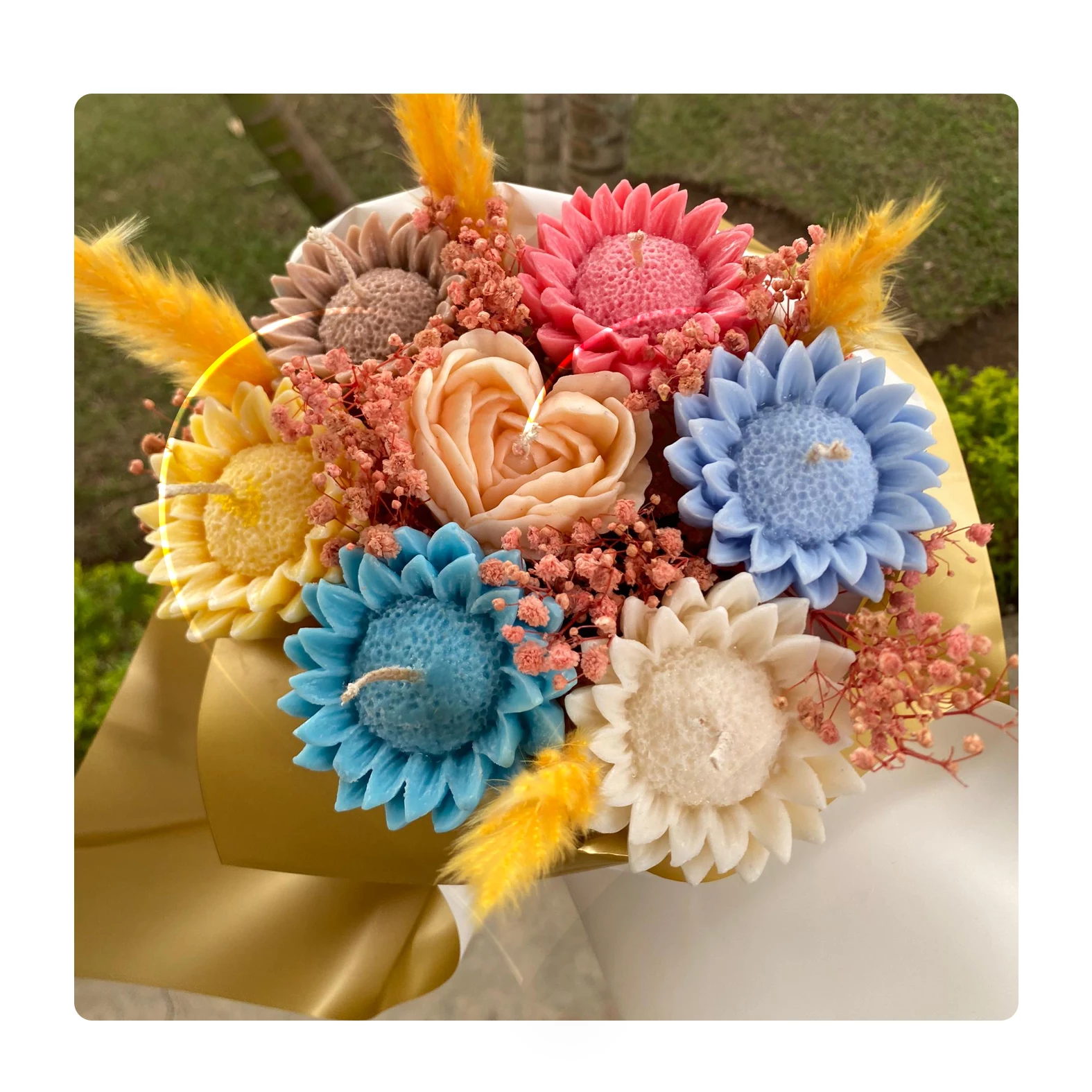 Opus Scented Sunflower Candles Bouquet
