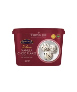 Dairyland Deluxe Vanilla Choc Flakes Ice Cream 1L