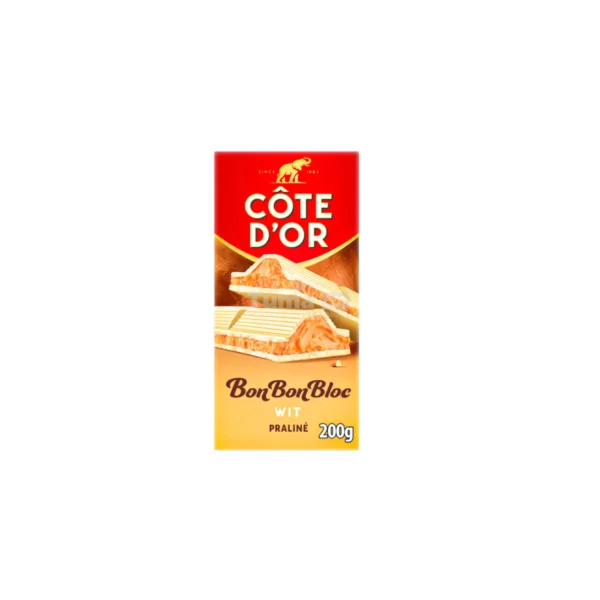 Côte d'Or BonBonBloc White Chocolate with Praline 200g