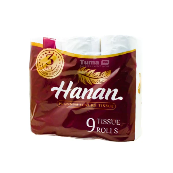 Hannan Premium Luxury Tissue 3Ply 9 Tissue Rolls