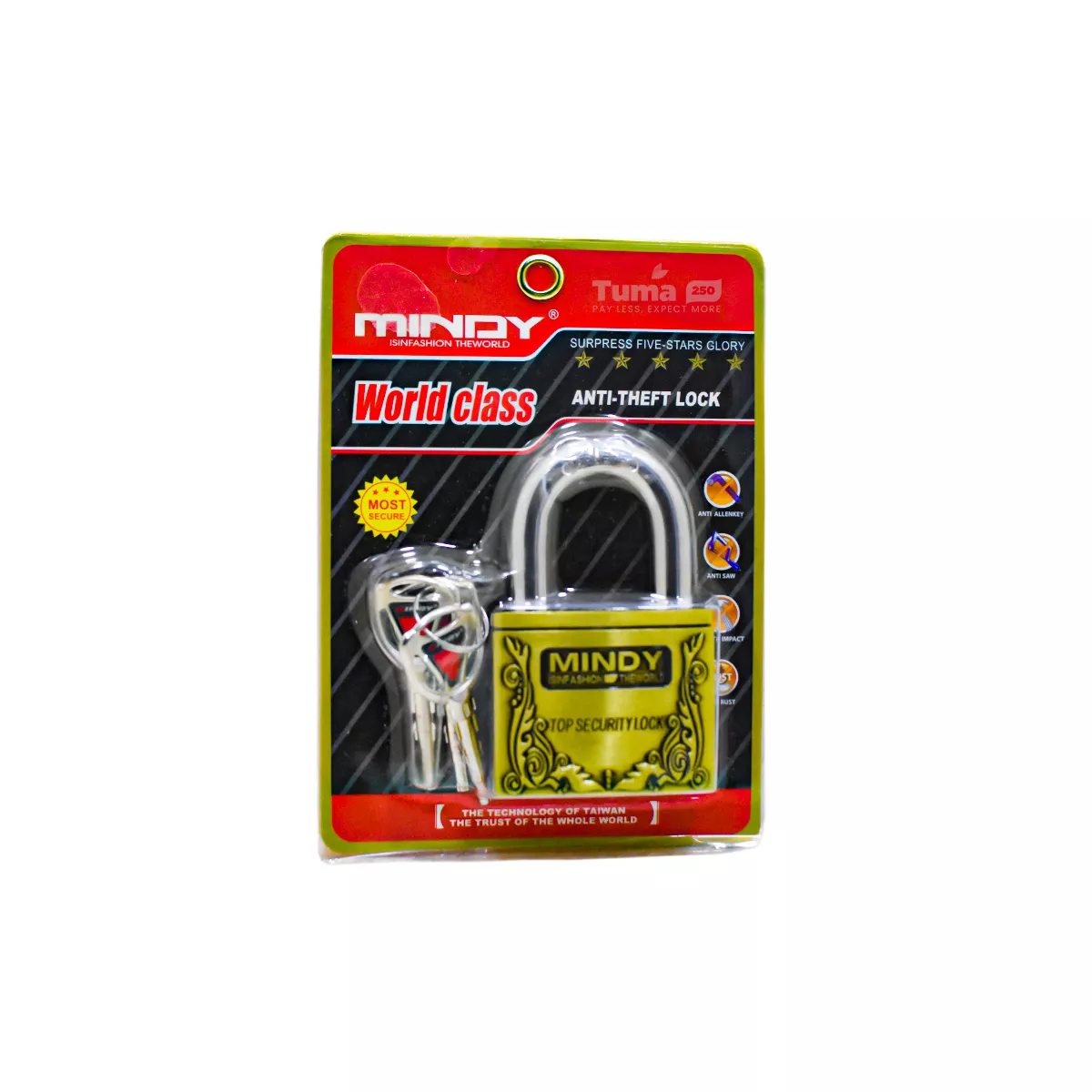 Mindy World Class Top Security Anti Theft Lock