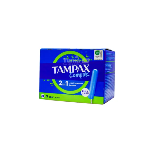 Tampax Compak 2in1 Leak Protection Tampons Super 24pcs