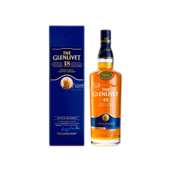 The Glenlivet 18 Single Malt Scotch Whiskey 40% Alc Vol 700ml