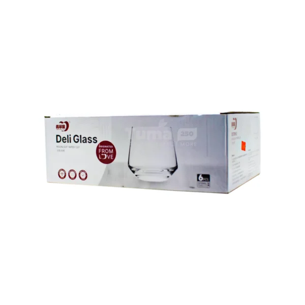 Deli Glass Moonlight Water Cup Set 6pcs