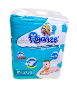 Aganze Soft & Comfortable Baby Diapers M (5-10kg) - 102pcs