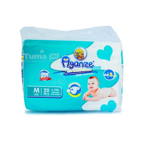 Aganze Soft & Comfortable Baby Diapers M (6-11kg) -20pcs