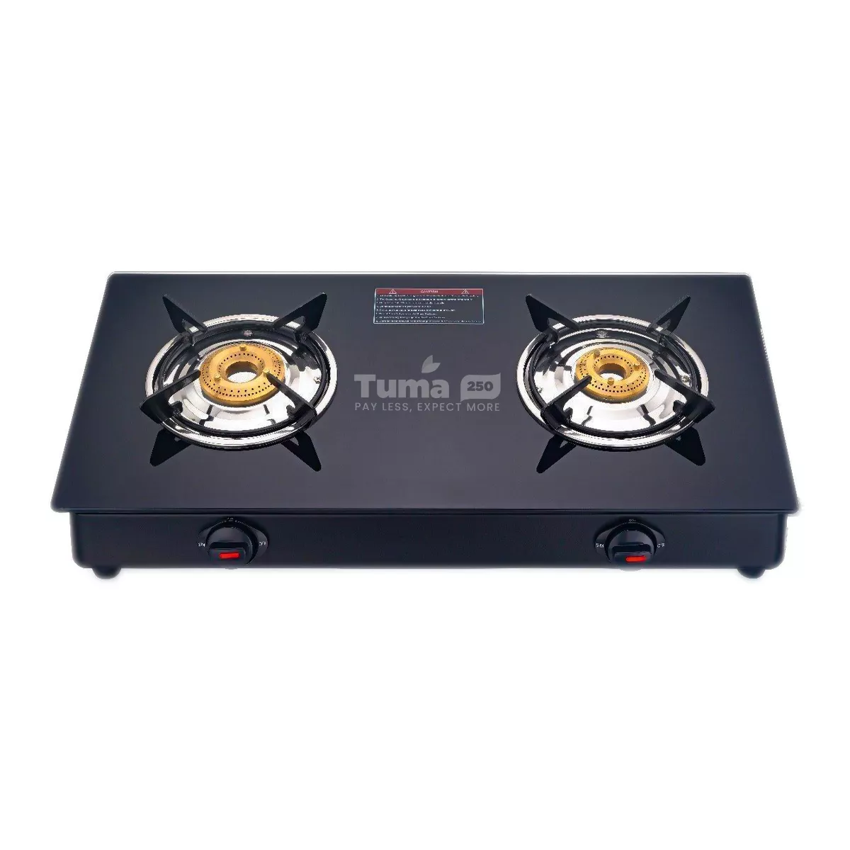 Sayona 2-Burner Glass-Top Gas Stove (SB-308B)
