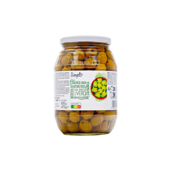 Simply Pitted Green Olives 820g