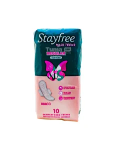 Stayfree Maxi Teens Regular Scented Sanitary Pads with Wings 10 Pack