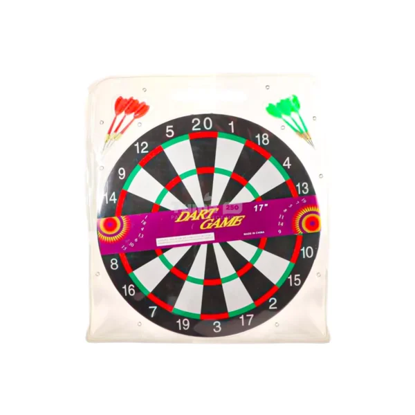 17-Inch Double-Sided Dartboard Set with 6 Steel-Tip Darts