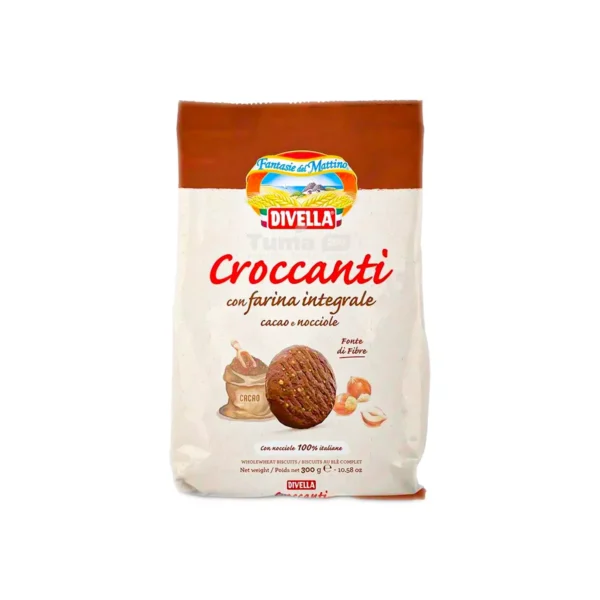 Divella Croccanti with wholemeal flour cocoa and hazelnuts 300g