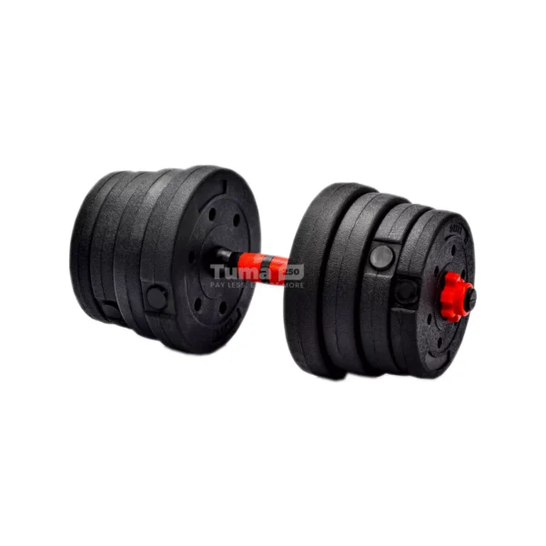 Adjustable Vinyl Dumbbell Set with Non-Slip Grip (Up to 30kg)