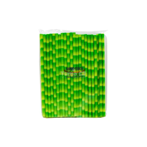 Super Touch Bamboo Print Paper Straws 100pcs