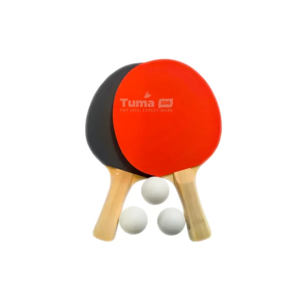 Table Tennis Set - 2 Paddles & 3 High-Bounce Balls