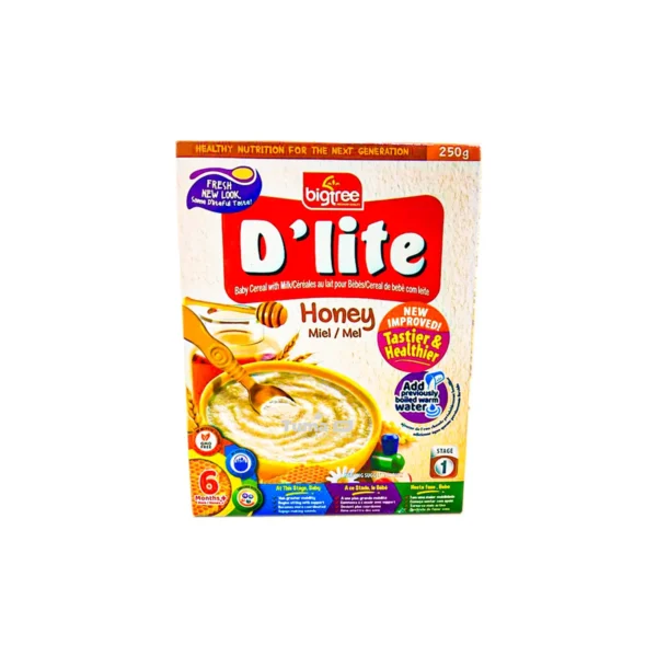 Bigtree D'lite 6+ Months Stage 1 Baby Honey Cereal with Milk 250g
