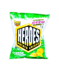 Trpoical Heat Heroes Potato Crisps Cheese & Onion Flavour