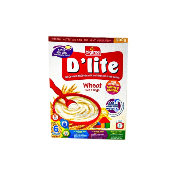 Bigtree D'lite 6+ Months Stage 1 Baby Wheat Cereal with Milk 500g
