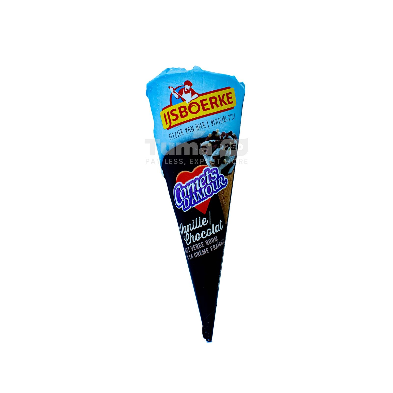 Ijsboerke Cornets D'amour Vanilla Chocolate Ice Cream 120ml