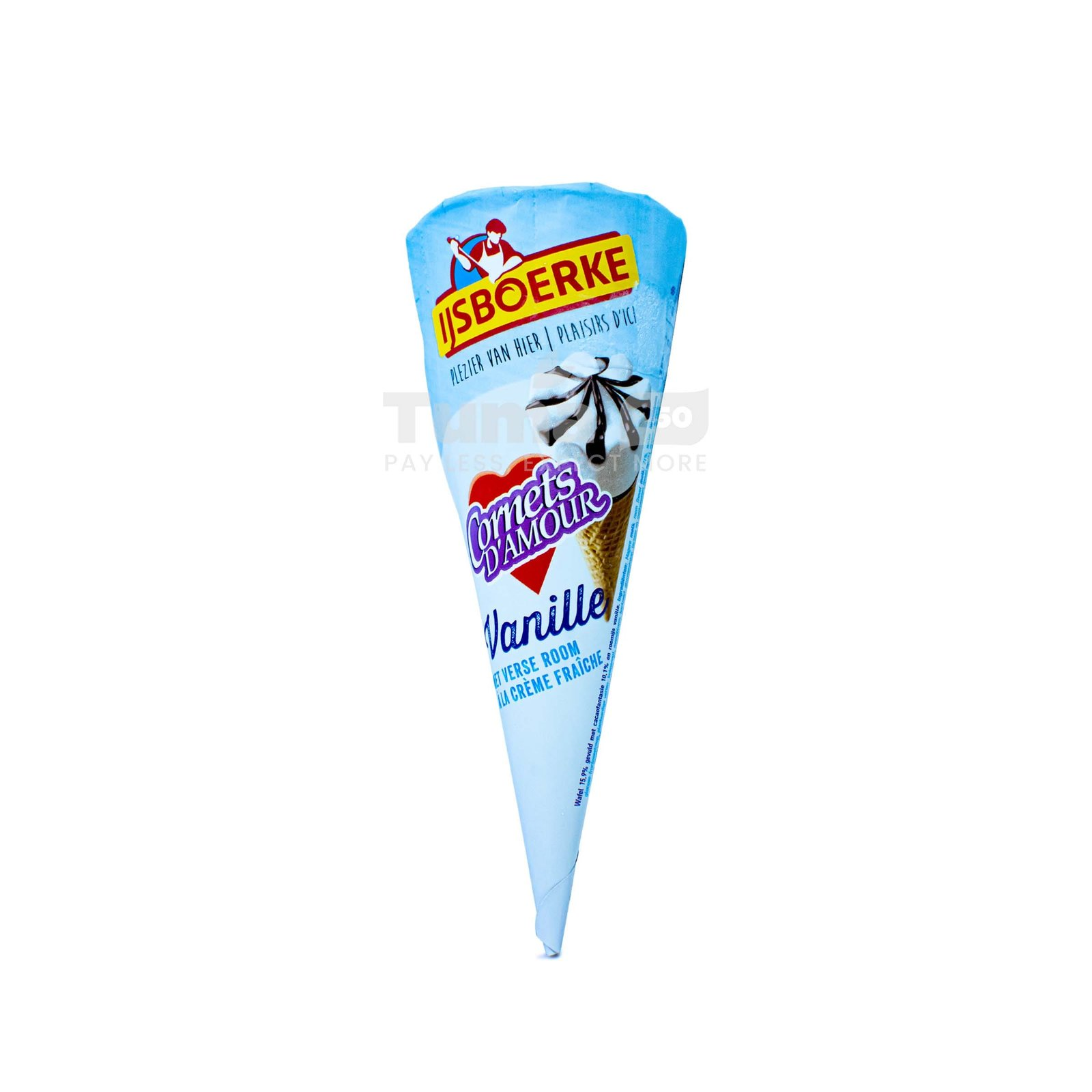 Ijsboerke Cornets D'amour Vanilla Ice Cream 120ml