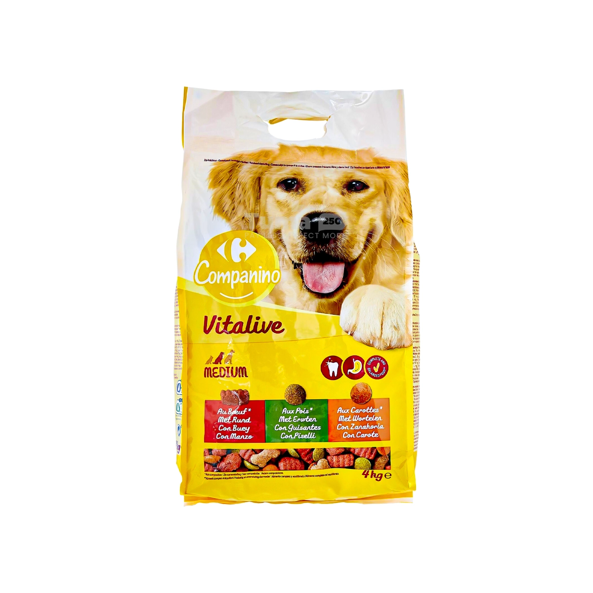 Carrefour Companino Vitalive Beef, Peas & carrots Dry Dog Food 4kg
