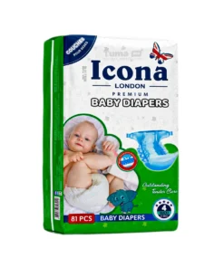 Icona London Premium Baby Diapers 4 Maxi (8-18kg) -81pcs