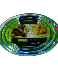 Royalford Oval Baking Tray Set 3pcs (1.6L, 2.4L, 3L) - Image 2