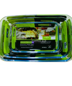Royalford Rectangular Baking Tray Set 3pcs (1L ,2.2L, 3L) - Image 2