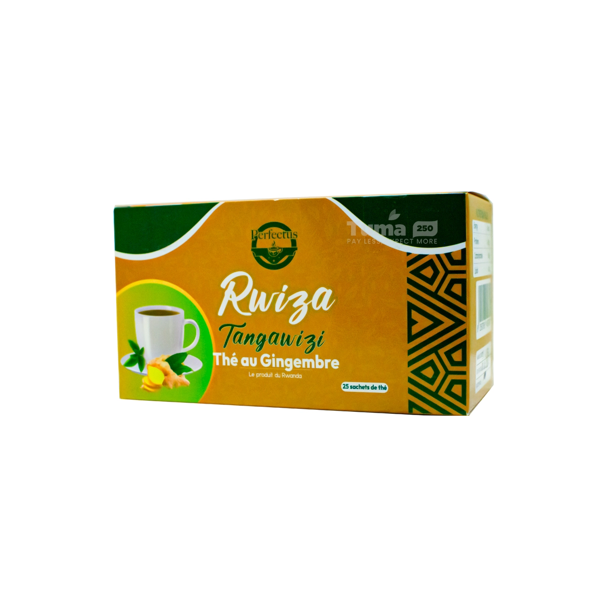Rwiza Tangawizi (Ginger) Tea 25 Tea Bags