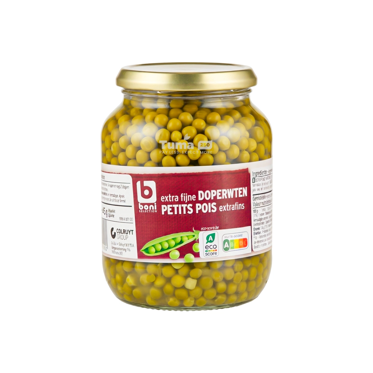 Boni Petit Pois Extrafins (Extra Fine Green Peas) -660g