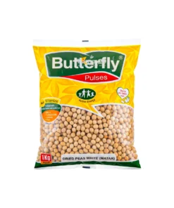 Butterfly Pulses Dried Peas White (Matar) 1kg