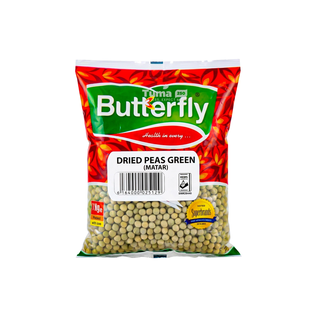 Butterfly Dried Peas Green(Matar) 1kg