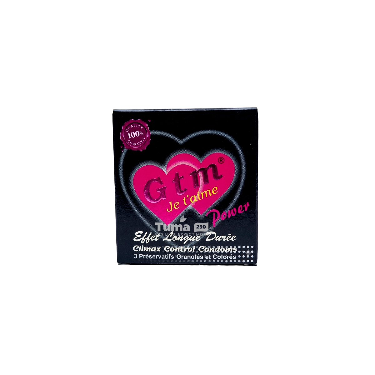 Gtm Je t'aime Power Climax Control Condoms 3pcs