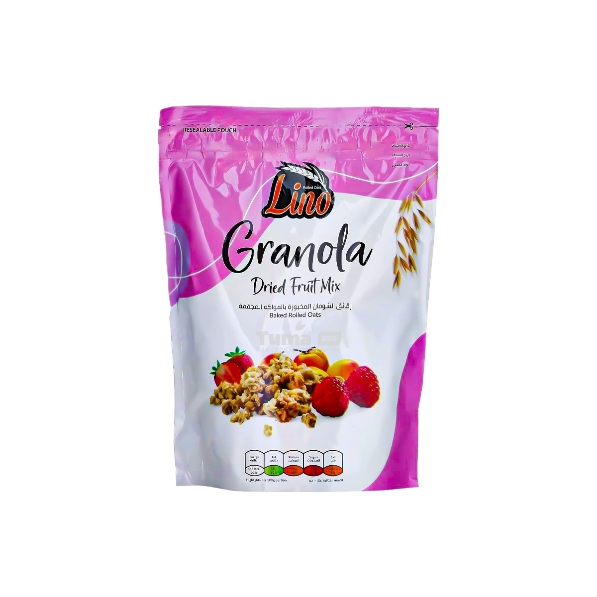 Lino Granola Dried Fruit Mix Baked Rolled Oats 350g