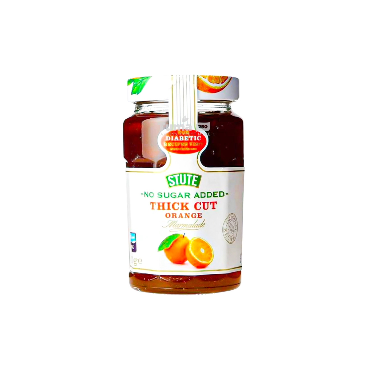 Stute Foods Diabetic No Sugar Added Thick Cut Orange Marmalade 430g