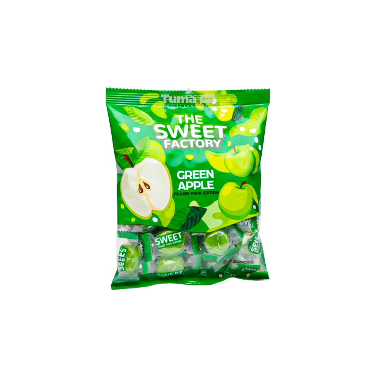 The Sweet Factory Green Apple Pillow Pack Edition Candies 200g
