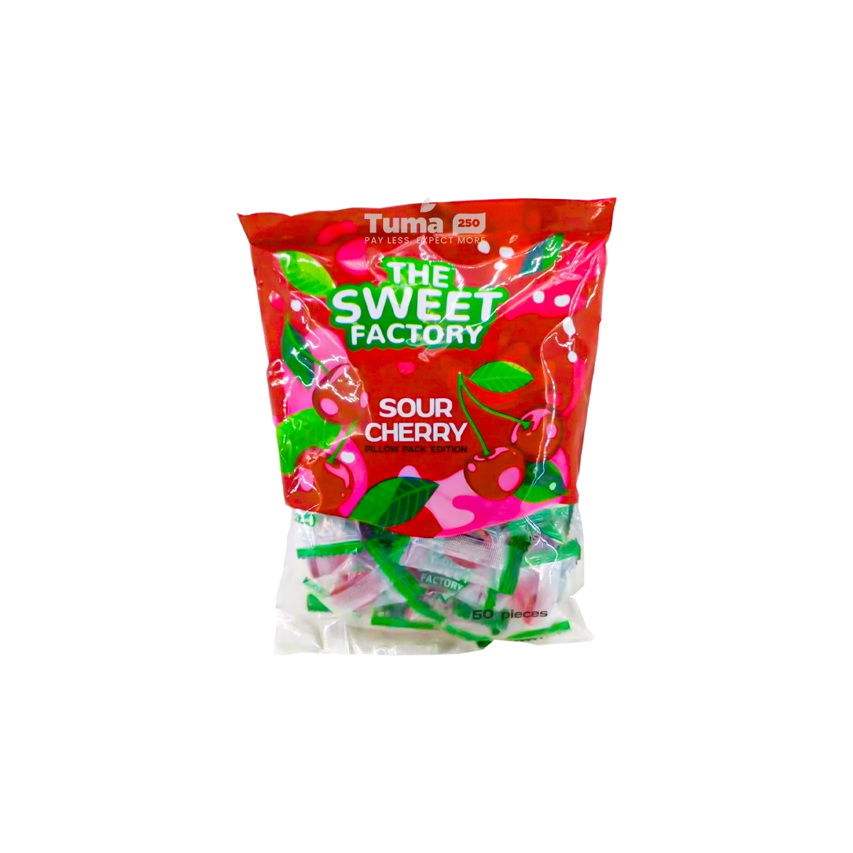 The Sweet Factory Sour Cherry Pillow Pack Edition Candies 200g