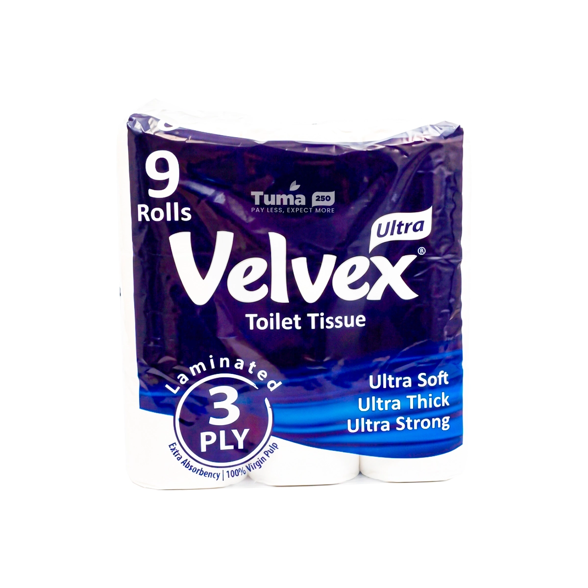 Velvex Laminated Toilet Tissues 3Ply 9rolls