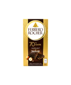Ferrero Rocher 70% Dark Chocolate With Hazelnut Bar 90g
